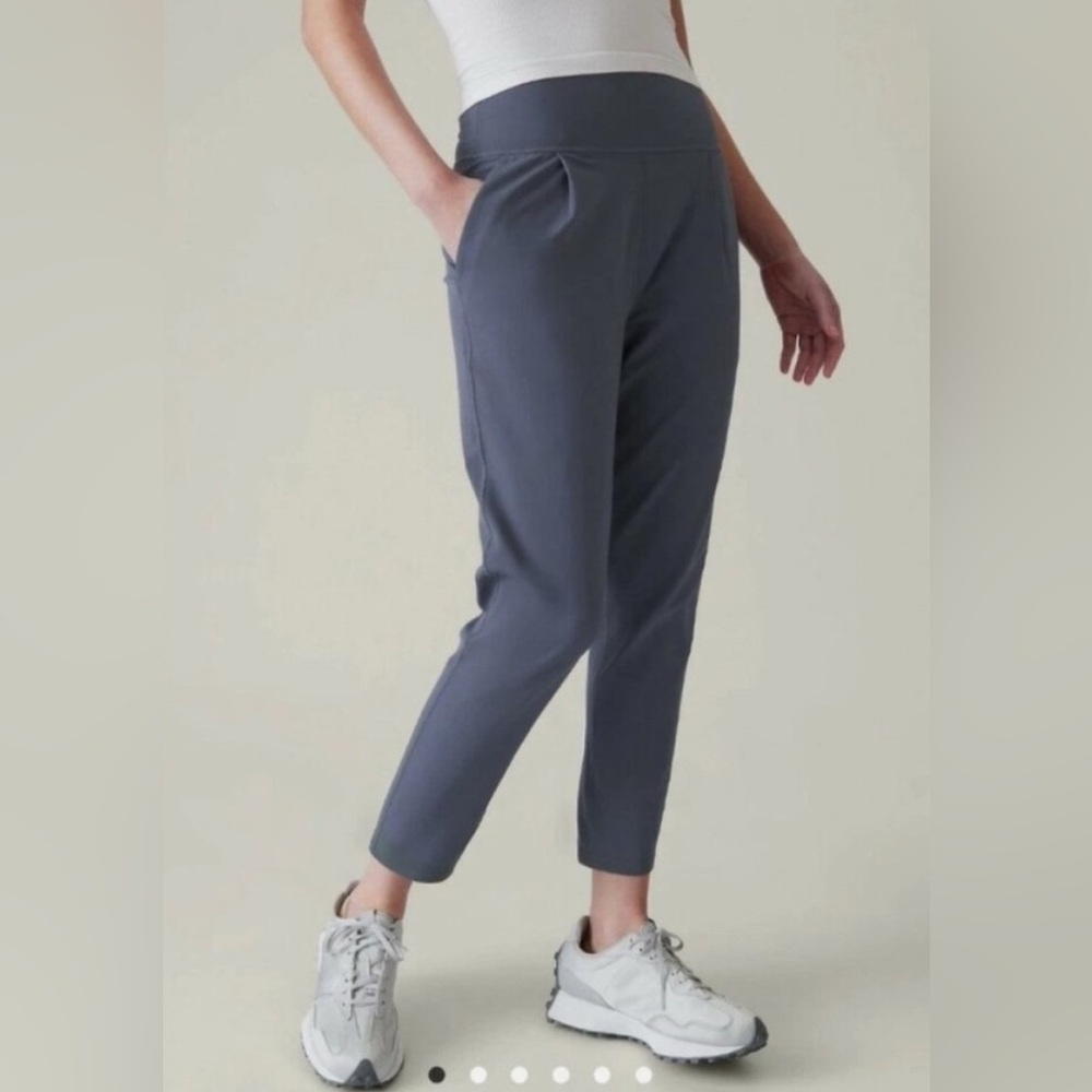 Athleta Charcoal Gray Tapered Track Joggers